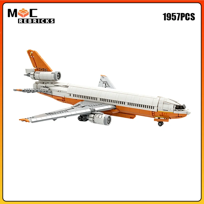 MOC City 737 MAX 8 Factory Livery Passenger Jet Airplane Transport DIY Building Blocks Bricks Toy Model Construction Gift
