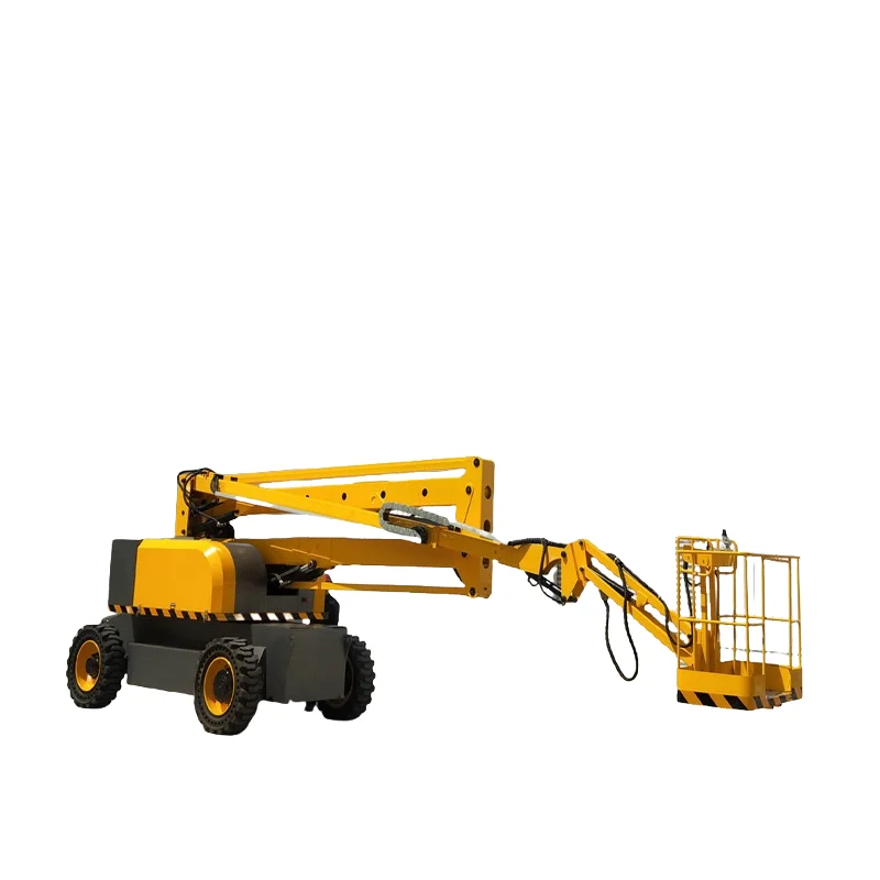 Articulated Boom Lift 10m Semi Automatic Electric Portable Lifting Platform Trailer Cherry Picker for Outdoor