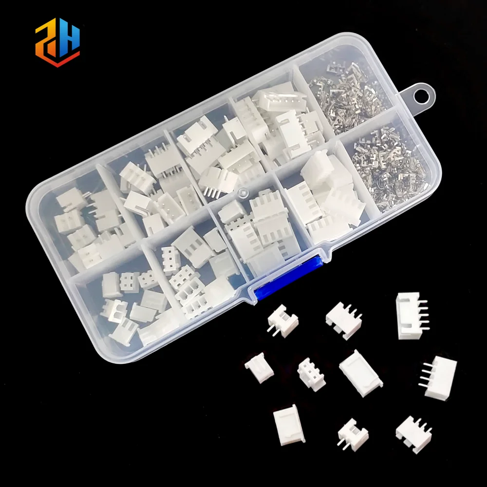 230pcs/box JST XH 2.54mm Pitch Connector Kit - 2/3/4/5Pin Housing, Terminal & Pin Header for DIY Electronics