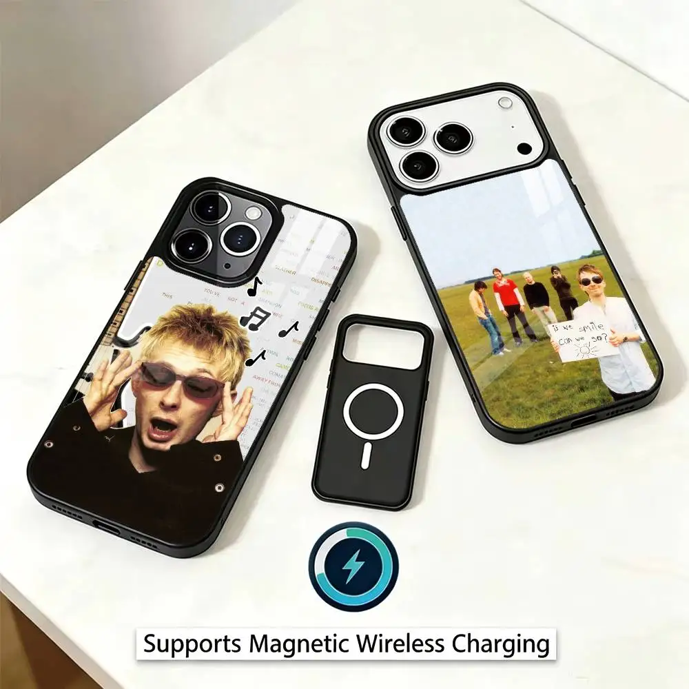 R-Radiohead In Rainbow Rock Band Phone Case For iPhone17,16,15,14,13,12,11 Plus,Pro Magnetic Supports Magnetic Wireless Charging