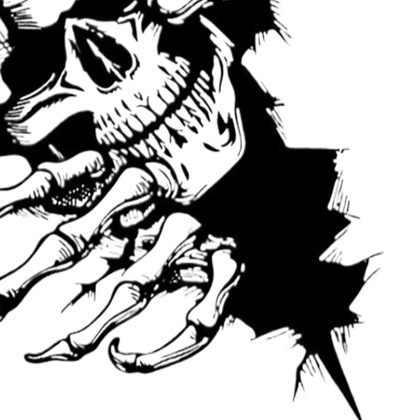 Horror Characters Skull Force Open from Cracked Series Sticker for Car Styling Automobile Window Body Halloween Decal Decoration