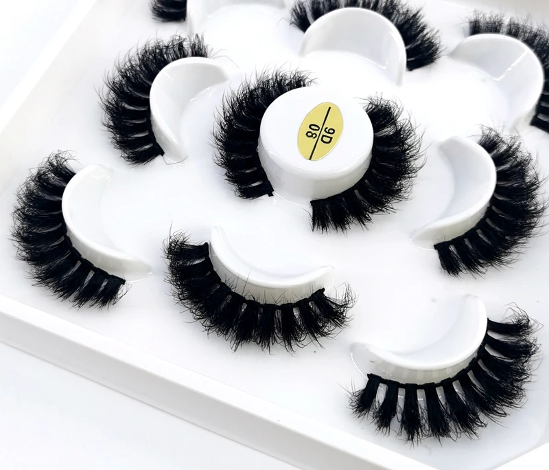 HBZGTLAD Neue 5 Paar 25 mm 3D-Nerzwimpern, künstliche Nerzwimpern, dünne, dicke, natürliche Vollstreifenwimpern – Detail 23