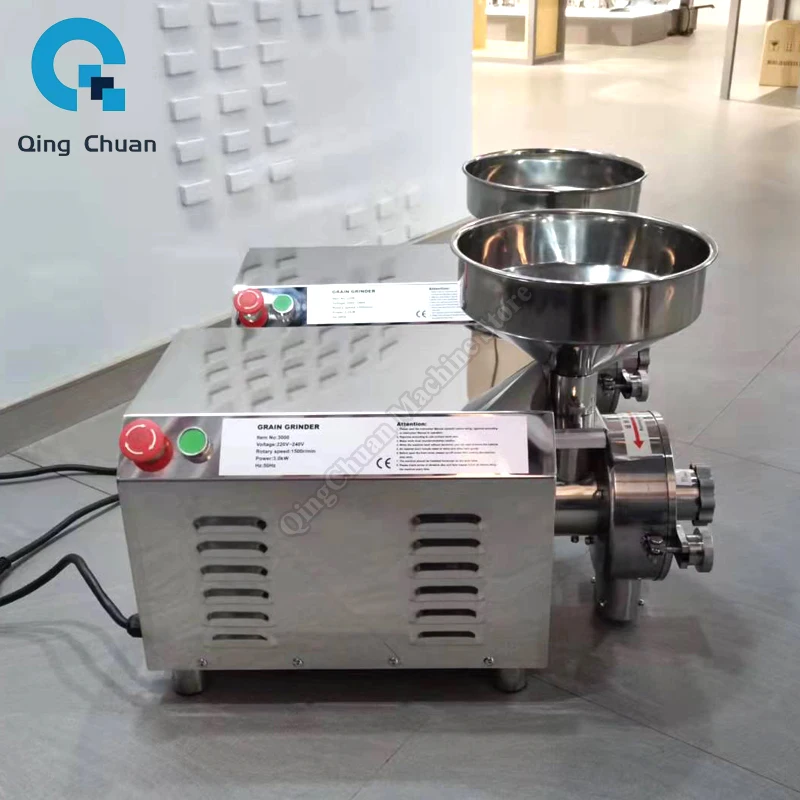 

Grains Mill 2200w Stainless Steel Commercial Spice Pepper Grinding Machine Medicine Crusher Electric Grinder