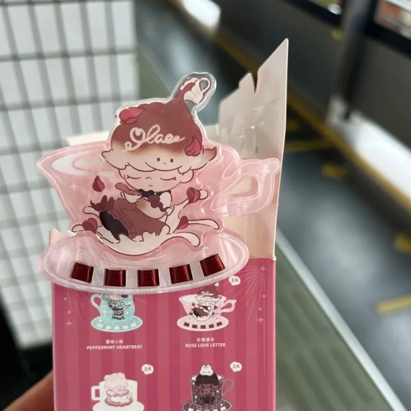 Genuíno pop mart dimoo coração mistura série caixa cega acrílico geladeira ímã clipe presentes de aniversário para meninas presente da moda