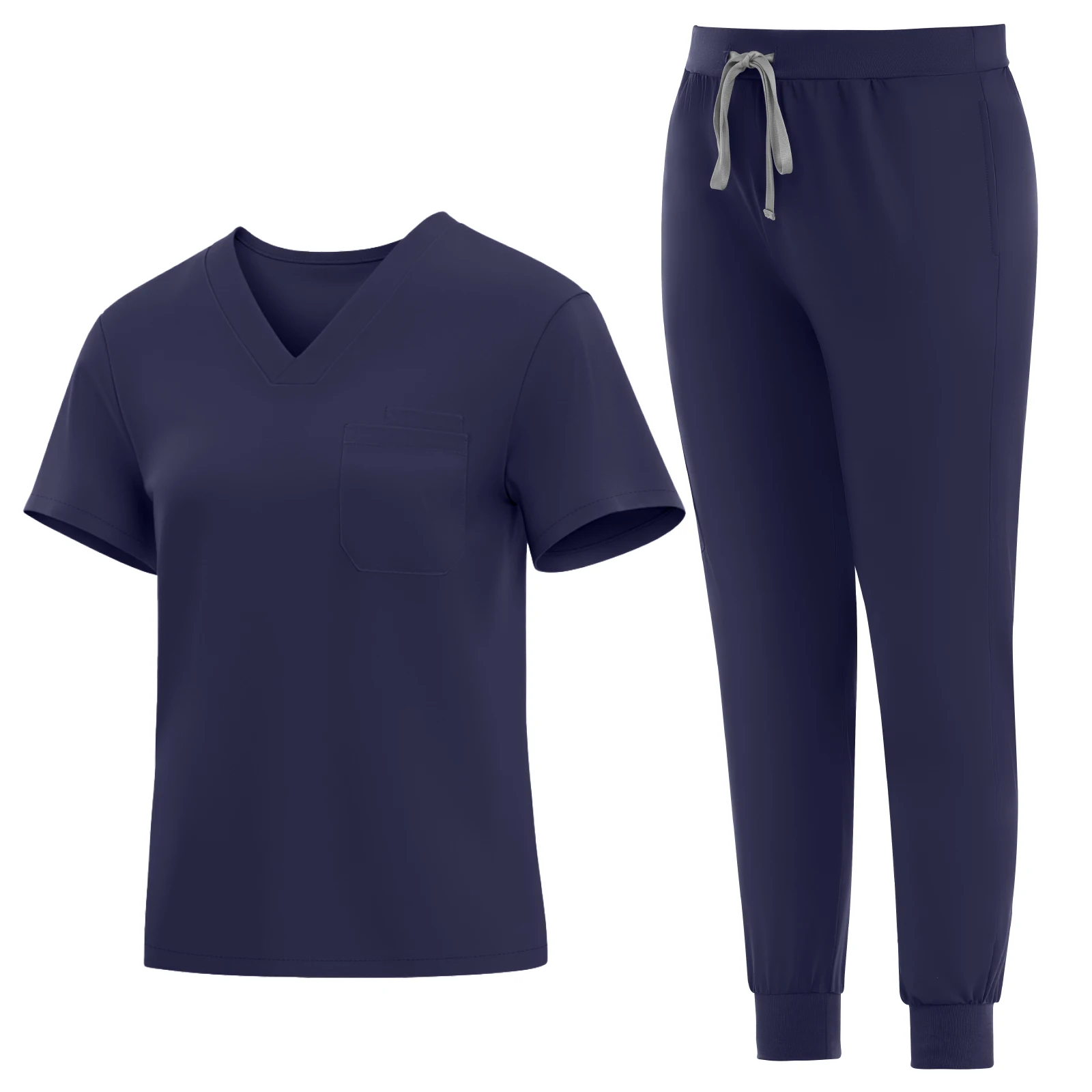 

V-Neck Women Nurse Uniform Suit Women Medical Scrubs Top and Pants