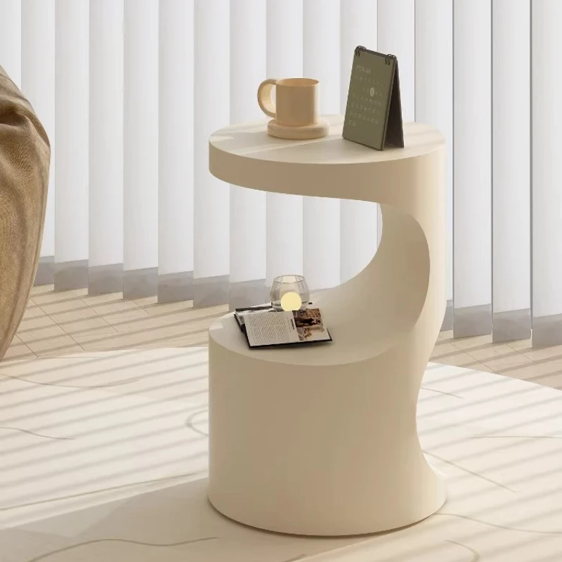 

Japanese-style simple creative designer light luxury coffee table bedroom living room sofa homestay bedside round advanced side