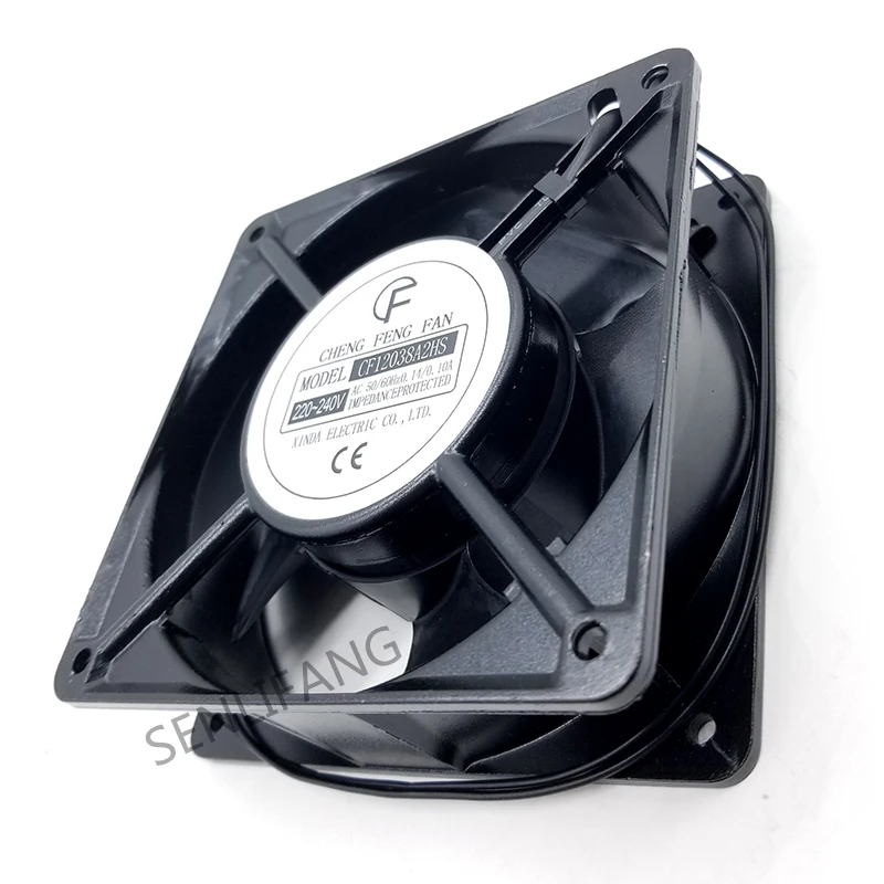 CF12038A2HS AC 220V-240V 0.14A/0.1A 50/60HZ 12038 12cm 120*120*38mm 2 Wires Oil Bearing Cooling Fan