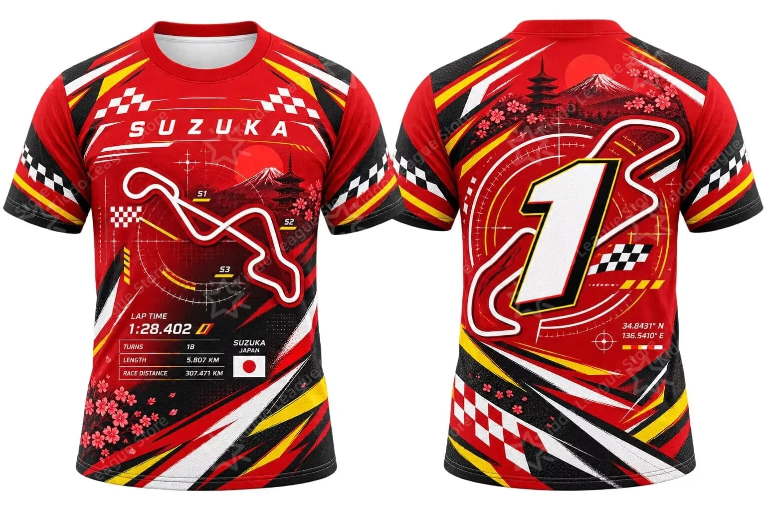 Retro Motorsport Track Map Graphic Tee Men T Shirt Women Tee Boys Top Children Parent Child Quick dry short sleeves kids Tshirt