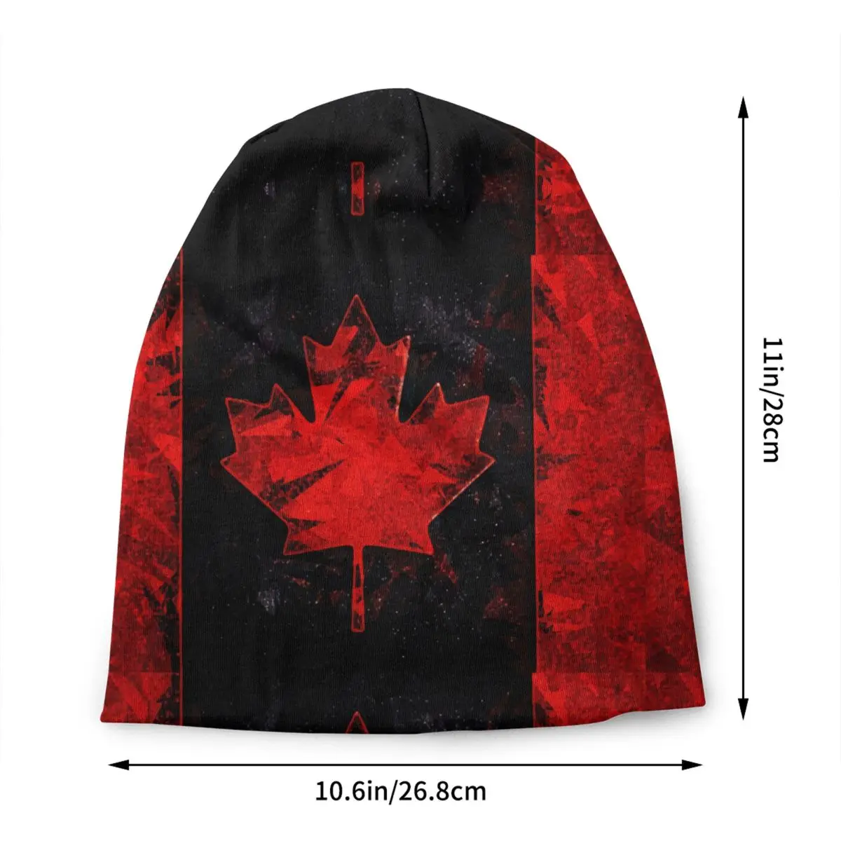 Custom Canada Flag Skullies Beanies Caps Unisex Winter Warm Knitted Hat Women Men Street Adult Canadian Patriotic Bonnet Hats