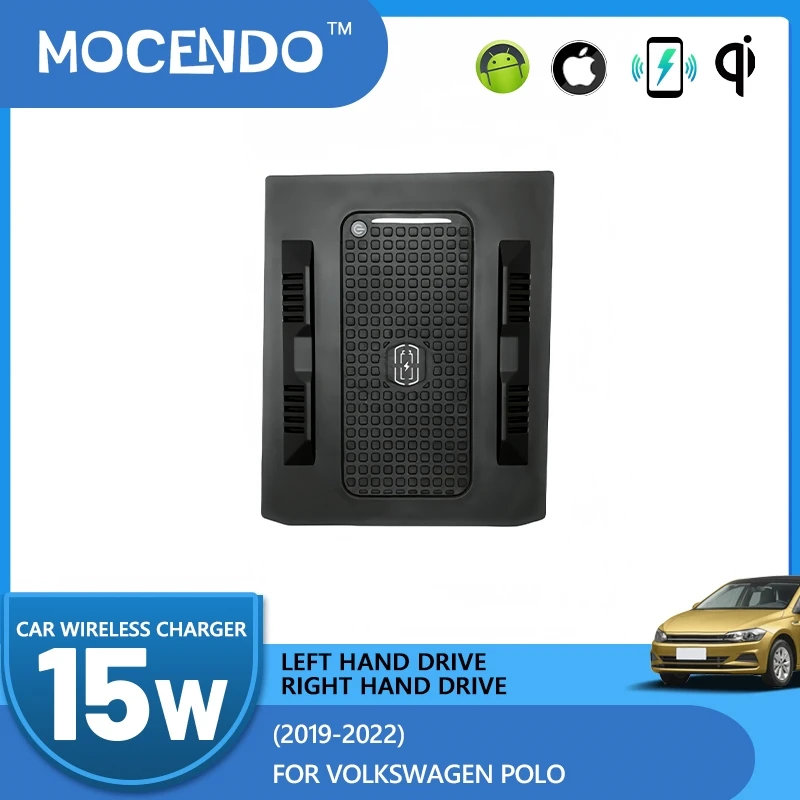 

Car Wireless Charger For Volkswagen Polo 2019 2020 2022 2021 Center Console 15W Fast Charging Pad Android Iphone Car Accessories