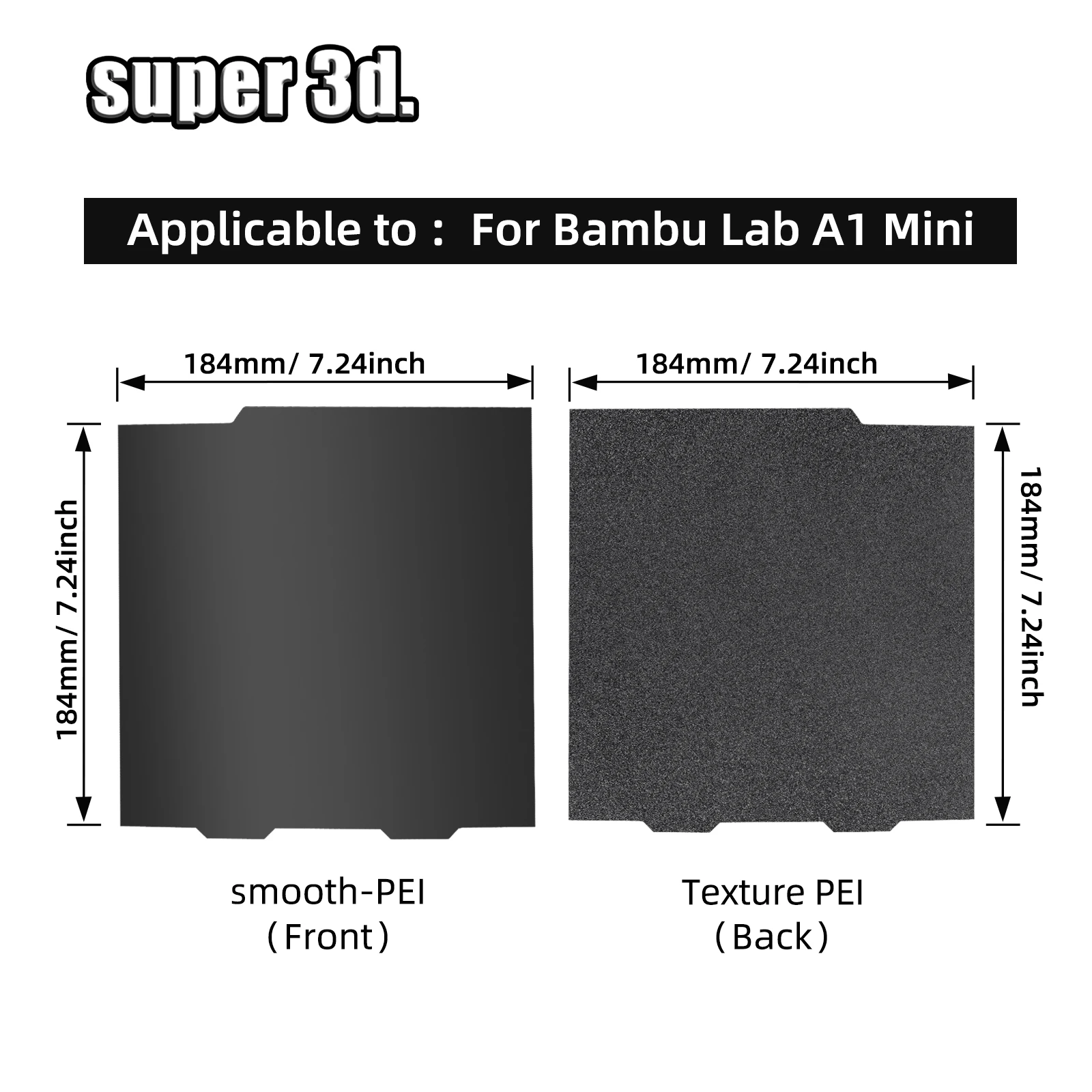 Bambulab Bauplatte 257x257 Federstahlplatte PEO PEY Platte A1 X1C P1S P2S Bambu Lab PEI Bauplatte 3D-Drucker Bambulab Platte – Detail 24