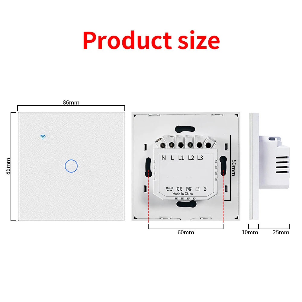 TUYA Smart Life Dual 2way Wifi Switch مفاتيح تعمل باللمس التحكم الصوتي لممرات السلالم مصابيح Tuya Alexa App التحكم