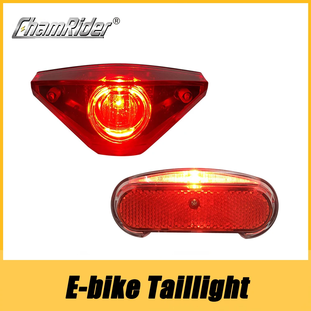 6V-80V Electric Bicycle Tailights Safety Warning Rear Lamp Cycling Accessories