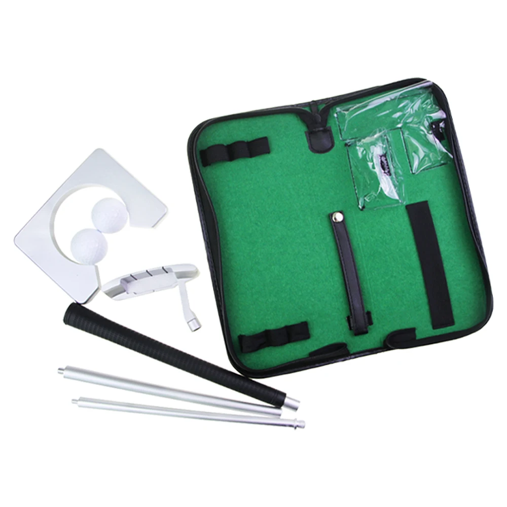 Conjunto de taco de golfe portátil mini kit prática de equipamentos de golfe com destacável putter bola para indoor/outdoor golf trainer kit