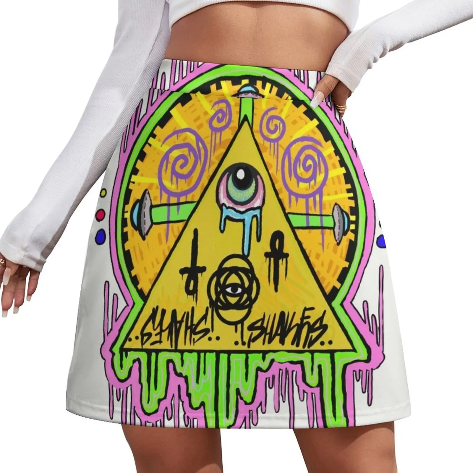 

Neon enlightenment Mini Skirt skirts for womens 2026 summer clothes Women skirt Woman clothing