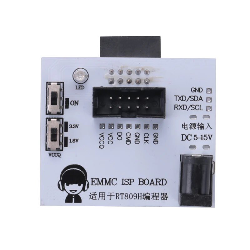 EMMC ISP Board EMMC For RT809H Programmer EMMC Adapter Test Clip Fast Writing Reading Speed Calculator Chips