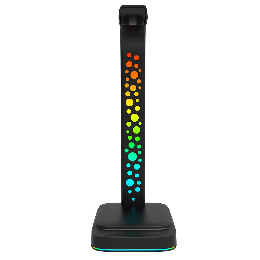 Multicolor RGB Gaming Headset Headphone Stand Charger for Earphone Holder PC Desktop Gamer Headset Bracket Earphone Accessories view 2