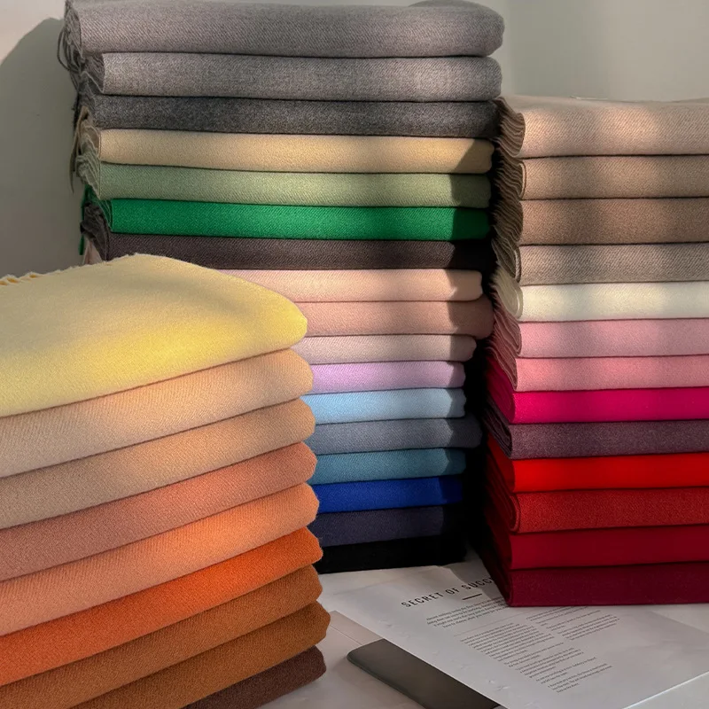 

New 40 Color Winter Scarf for Women Long Warm Cashmere Scarves Hijab Lady Solid Shawl Wrap Female Pashmina Bandana Scarf 200X70