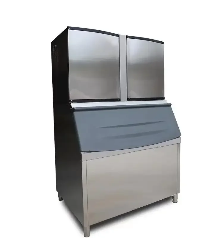 150kg 300kg 500kg Commercial Ice Cube Maker Stainless Steel Free Standing Automatic  Machine