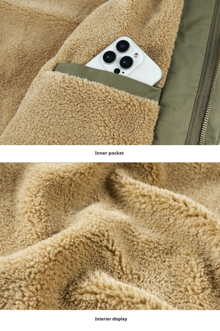 Neue Winter-Herrenjacken mit Kapuze und Pelzkragen, Warme Lange Fleece-Jacken, Hochwertige Outdoor-Freizeitjacken für Männer – Detail 22