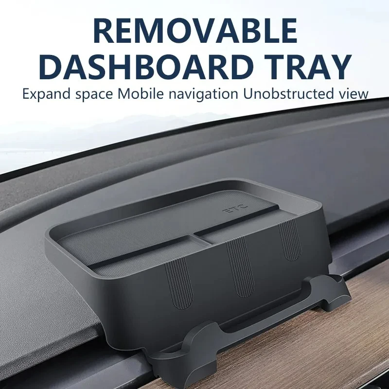 2024 Dashboard Storage Box For Tesla Model 3 Model Y Silicone Glasses Key Tray Center Console Bracket Storage Case Accessories