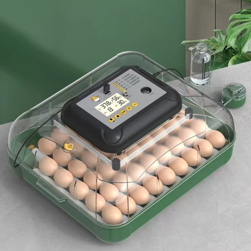 Chick Incubator Automatic Parrot Pigeon Egg Incubator Temperature and Humidity Control Egg Candler Brooder Home Hatcher Machine