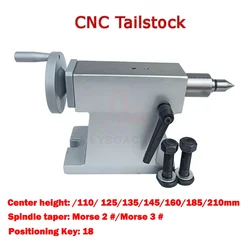 CNC 라우터 조각 밀링 절삭기용 회전축 테일스톡, 회전축 4 축, 110mm, 125mm, 145mm, 160mm, 185/210mm