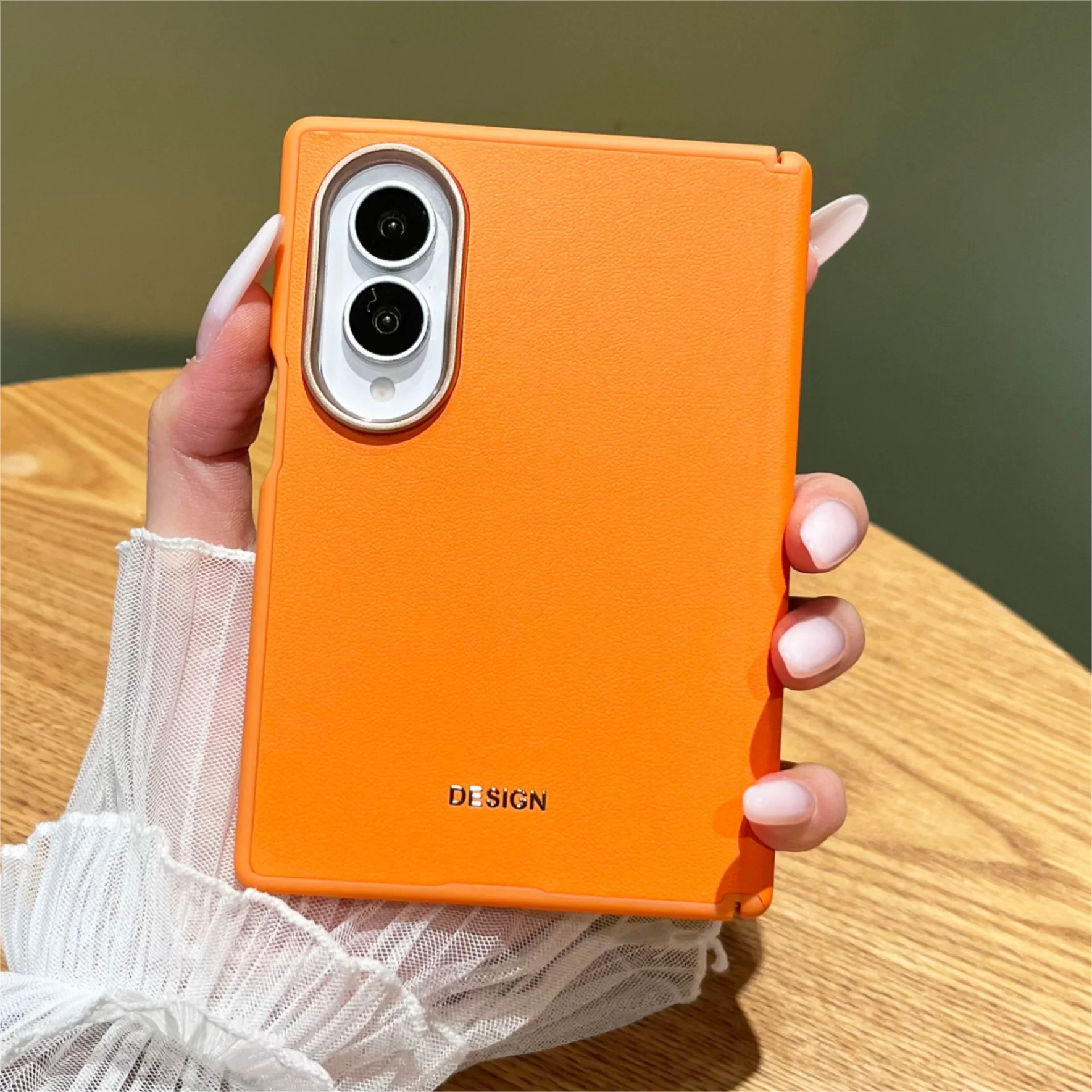 Case For Samsung Galaxy Z Fold 8 PU leather Magnetic Magnet Matte Wireless Charging Back Cover With Hinge Protect Phone Shell