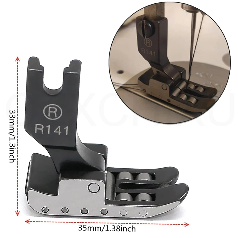 عالية الجودة R141 الأسطوانة قطعة قدم الضغط في ماكينة الخياطة الجلود النسيج أقدام الضغط لأدوات ماكينة الخياطة الصناعية #4