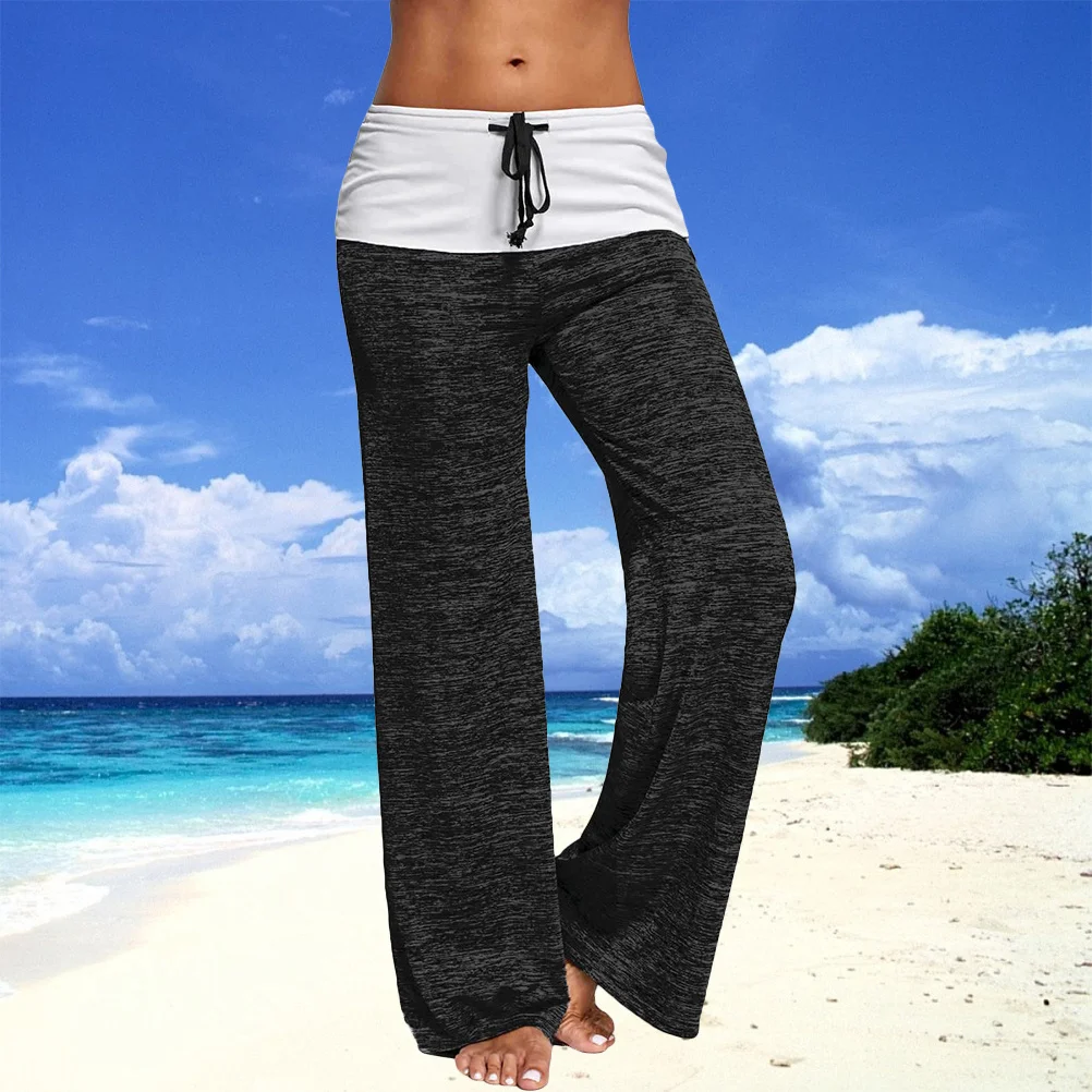 

Soft Smooth Womens Yoga Pilates Harem Pants Sports Long Baggy Dance Loose Trousers Quick Dry Size M Black Comfy