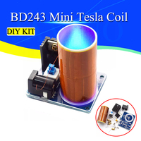 BD243 Mini Tesla Coil Kit Magic Props DIY Parts Empty Lights Technology Diy Electronics BD243C BD243 Mini Tesla Coil Kit Magic