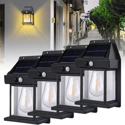 Outdoor Solar Wall Lamp Waterproof Tungsten Filament Lamp Induction Lamp Household Light Garden Wall Light