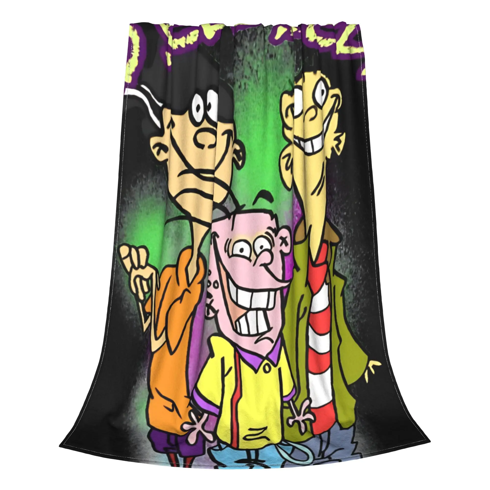 1PC Home Cutecore vintage  Ed  Edd  Eddy Blanket Super Cosy Plush Home Living Room Sofa Halloween