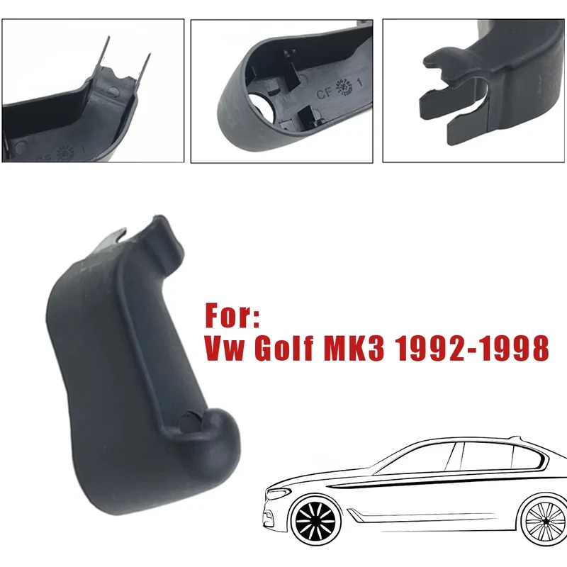 

Крышка заднего рычага стеклоочистителя автомобиля, черная пластиковая задняя крышка 1H6-955-435-A 1H6955435A 79,5x27,8x36,6 мм для VW MK3 1991-1999 Golf 1993-1999