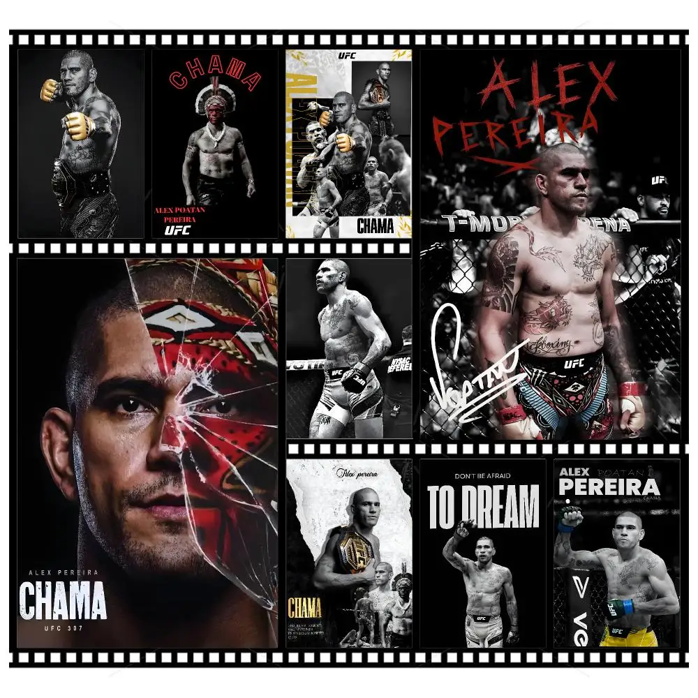 Fighter Champion A-Alex Pereira Poster Wall Art Poster HD Waterproof PP Print Bedroom Living Room Office Decor Gift