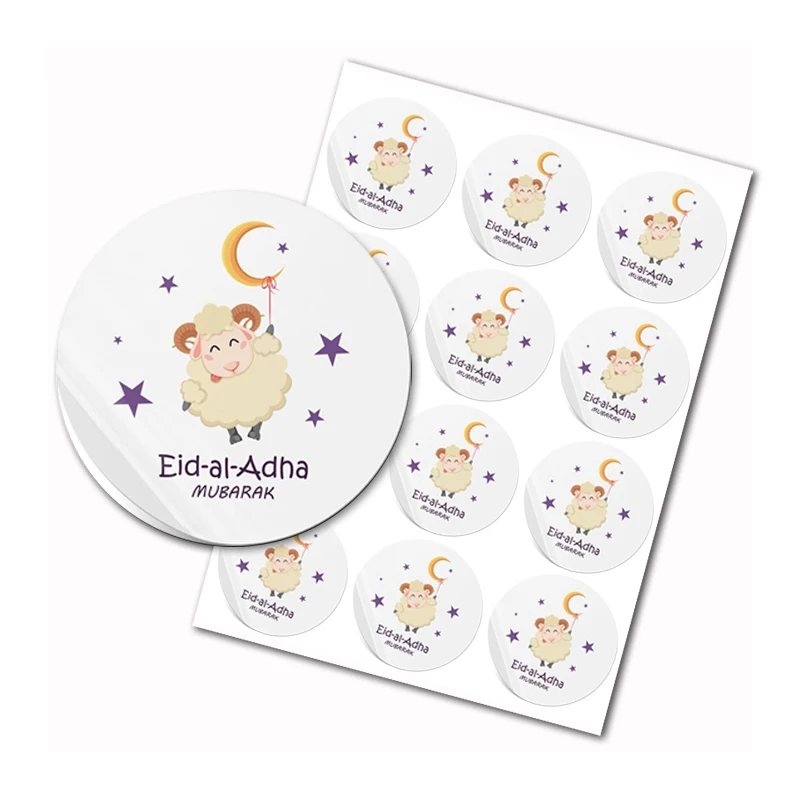 

Eid Al Adha Stickers Traditional Muslin Sheep Holidays Gift Stickers Festival Sacrifice Party Supplies