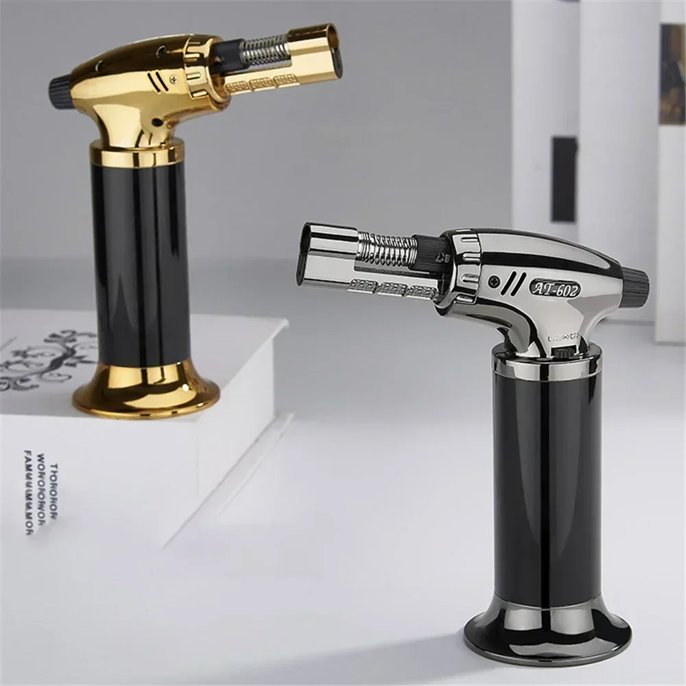 Convenient Lock Fire Metal 3 Big Firepower Jet Flame Lighter Gas Lighter Outdoor BBQ Kitchen Cooking Welding Torch Gun Tools New