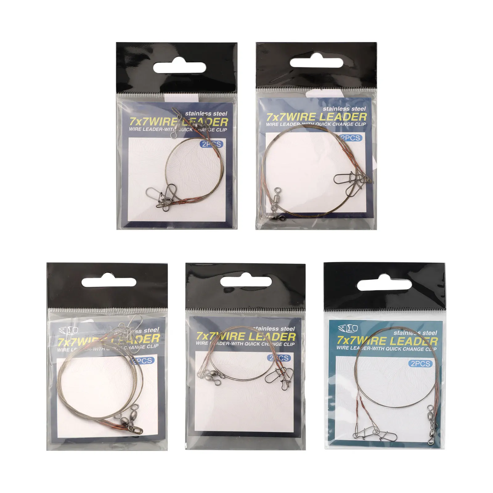 Fishing Line Steel Wire Leader With Snap Swivels Wire Leadcore Leash 20/30/40cm Titanium Anti-Bite Thread  fishings accessories