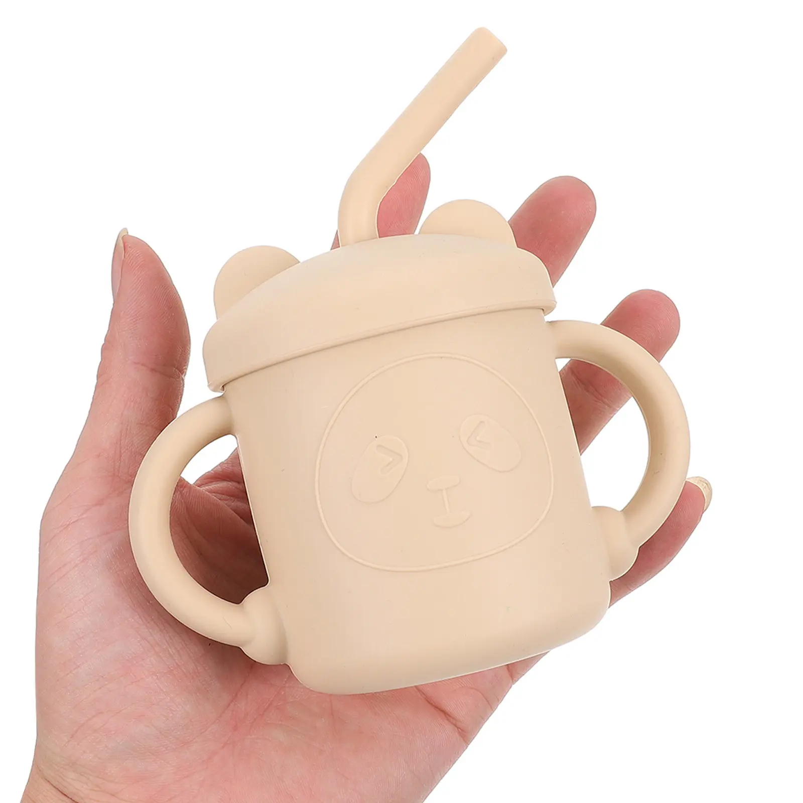 

Silicone Straw Cup 320Ml Gentle on Gums Baby Water Bottle with Straw Toddler Drinking Cup for Infant Training Toddler Sippy Cups