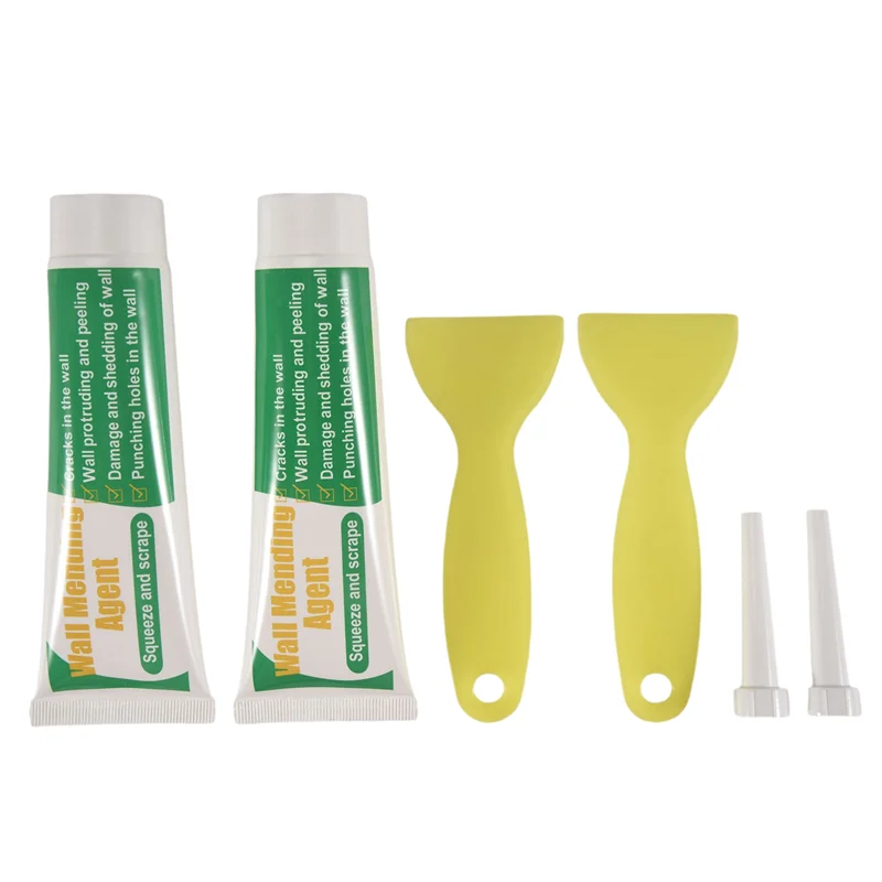 Zestaw naprawczy do płyt gipsowo-kartonowych AY03-2, zestaw do naprawy płyt gipsowo-kartonowych ze skrobakiem do naprawy powierzchni ścian i końcówkami, klejona szpachlówka do naprawy płyt gipsowo-kartonowych
