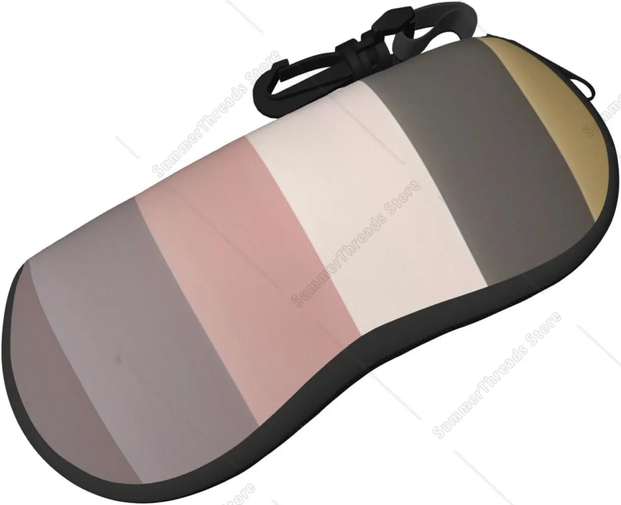 Un bolso para gafas con esquema de colores cálido y rústico, estuche para gafas, estuche para gafas de sol con cierre de bloqueo de llave para hombres y mujeres