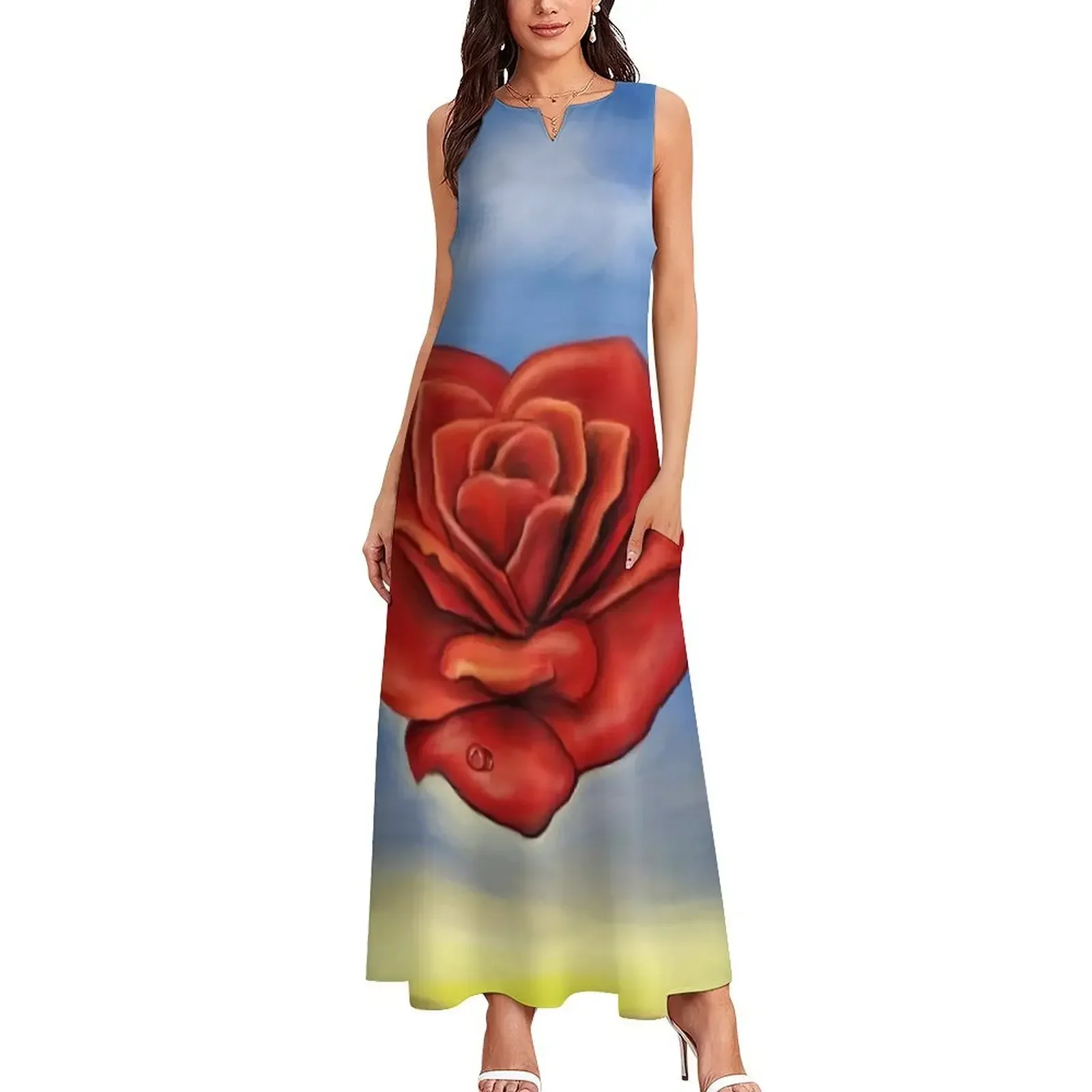 Abito lungo rosa meditativo abiti da ballo Abiti lunghi velati abiti da sera da donna Abito