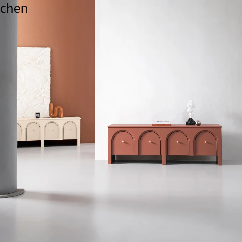 simple modern small apartment panel TV storage storage living room creative light luxury floor cabinet