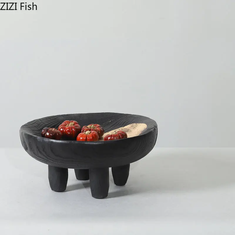 

Imitation Wood Grain Resin Fruit Plate Dessert Plate Snack Plates Refreshment Tray Sushi Plates Dim Sum Dish Cake Pan Bowl Tray