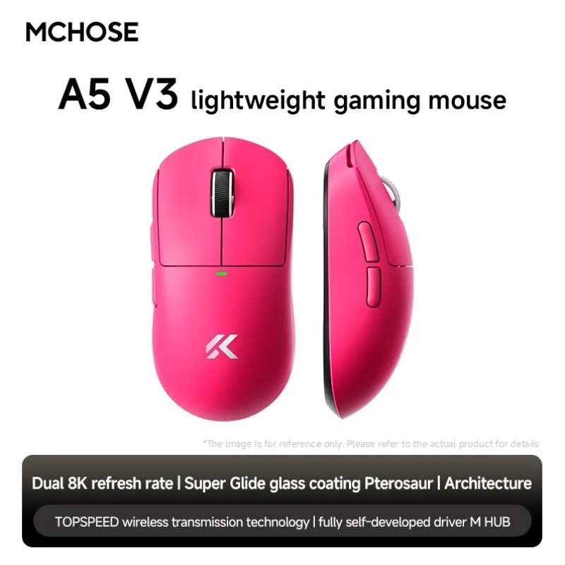 MCHOSE A5 V3 Series Tri Mode Gaming Mouse 26000 DPI Lightweight 6 Keys Rechargeable Wireless for PC Gamer Laptop