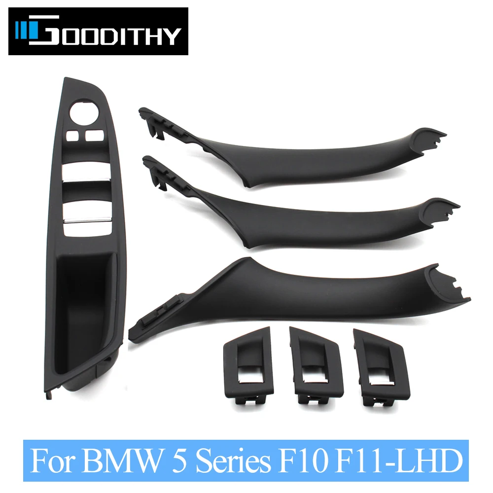 Car Interior Plastic Door Armrest Window Switch Panel Pull Handle 7pcs Set For BMW 5 Series F10 F11 F18 520i 523i 525i 528i 535i