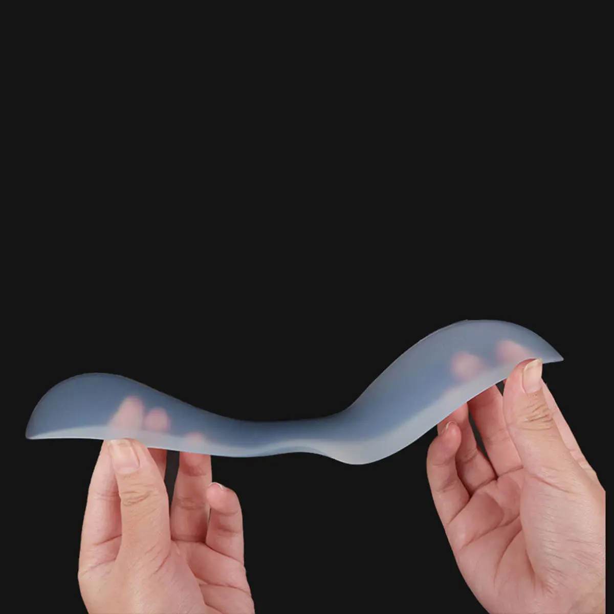 Pair U Shape Silicone Insoles Heel Cushions Non Slip Heel Foot Pads Pain Relief Pressure Absorption Anti Odor