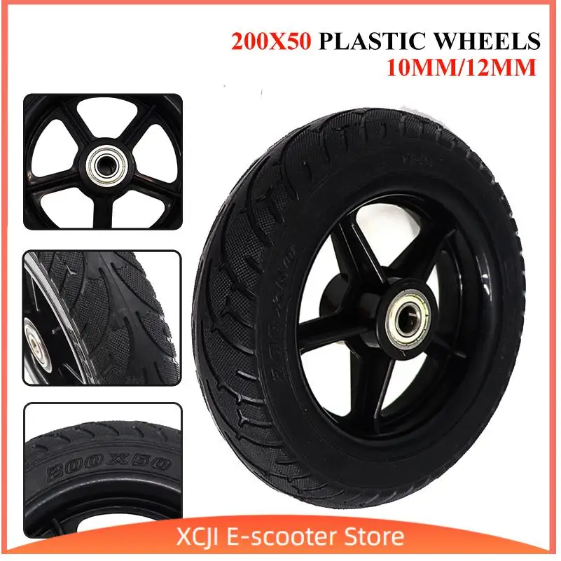 NEW 8 Inch Wheel 200x50 Solid Tire Wheel Fit For Electric Scooter Balance Car Explosion-proof Puncture Proof Tubeless Tyre Parts