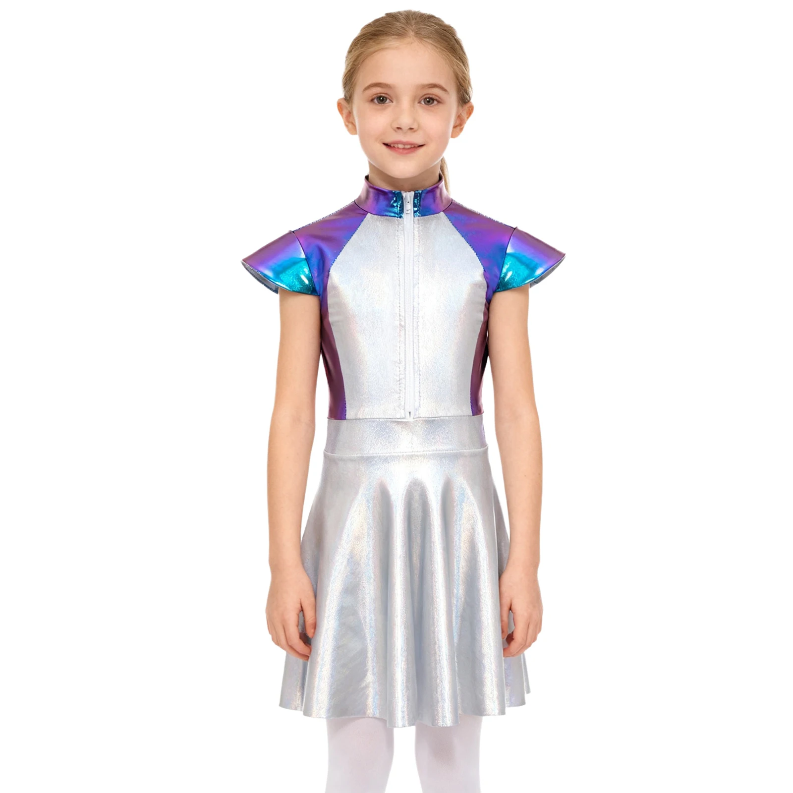 

Girls Halloween Galaxy Role-playing Outfits Outspace Alien Cosmic Robot Costume Fancy Dress Rave Perfromance Cosplay Costumes