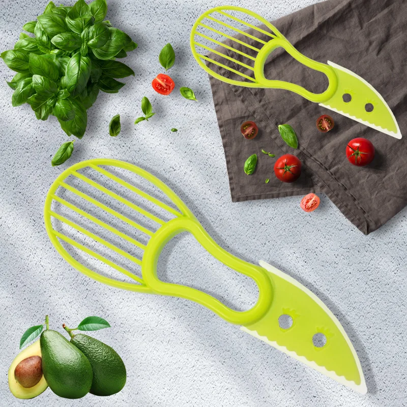 

Multifunctional Avocado Cutter Corer Butter Fruit Slicer Peeler Pulp Separator Plastic Knife Kitchen Tools Gadgets Accessories